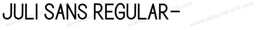 Juli Sans Regular字体转换